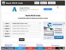 Tablet Screenshot of bankmicrcode.com